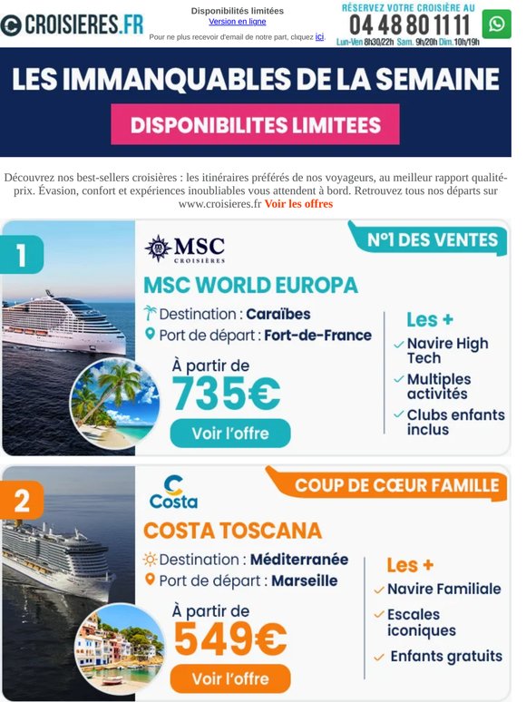 🚨 Les Immanquables du moment