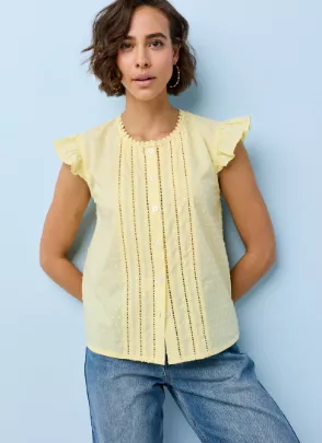365 by Freemans Yellow Broderie Blouse