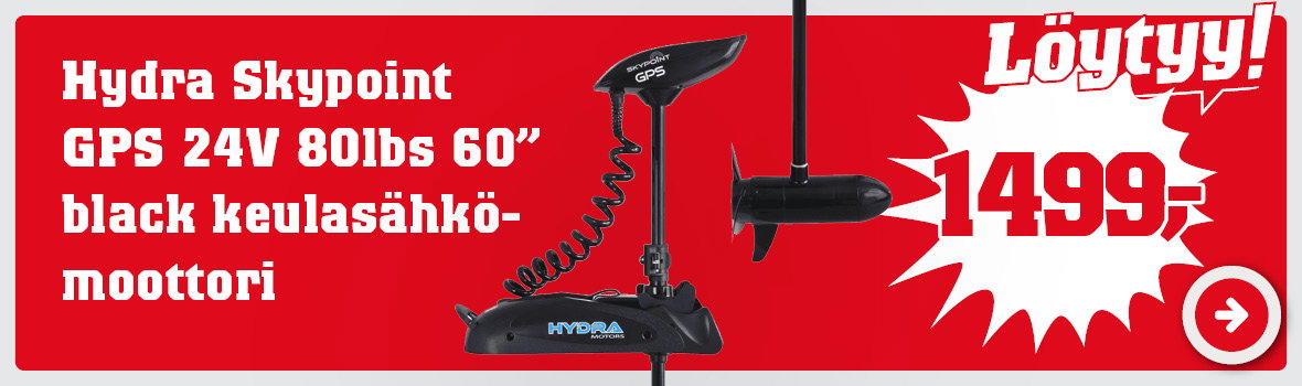 Hydra Skypoint GPS 24V 80lbs 60" black keulasähkömoottori