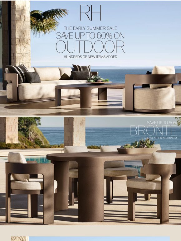 Save Up to 60% on Outdoor Collections in All-Weather Aluminum