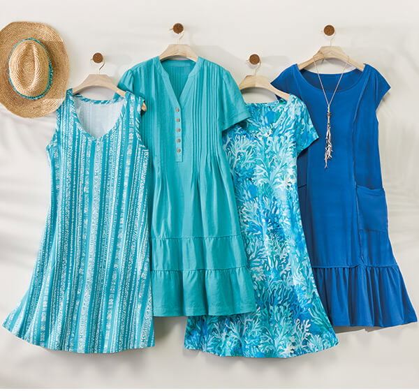 Dresses hanging shot