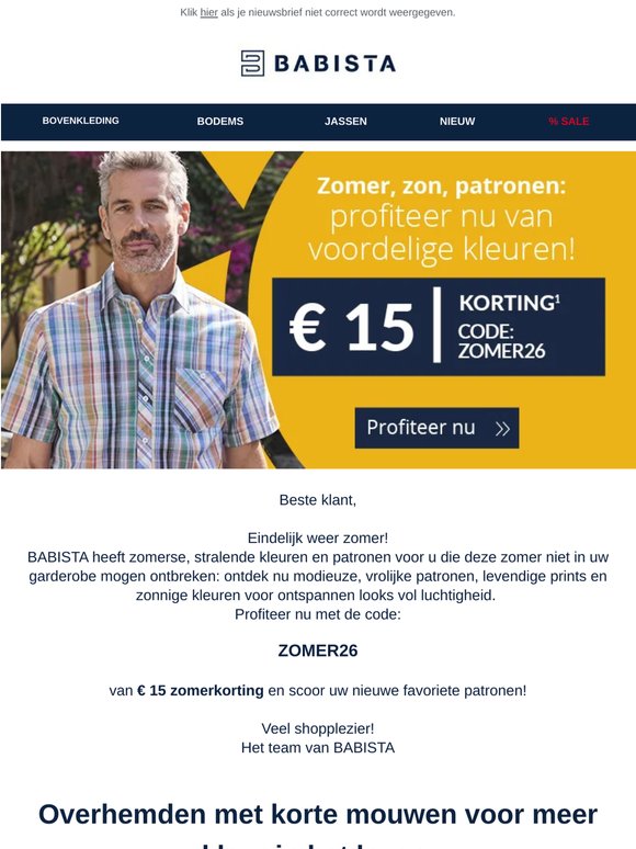 € 15 zomerkorting!