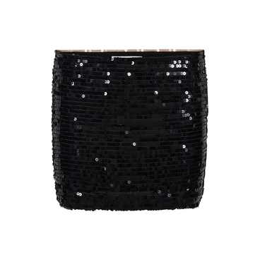 Black Sequin Mini Skirt