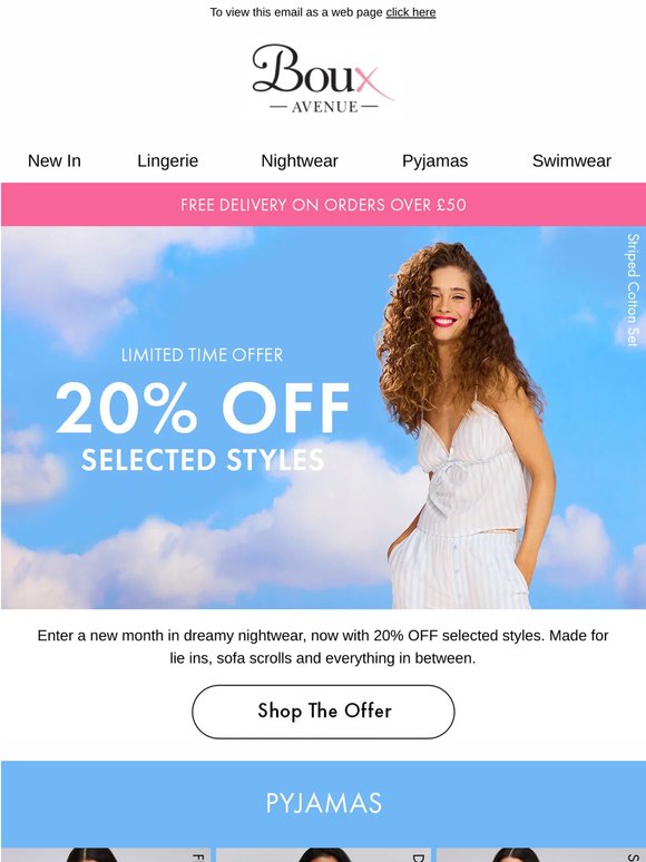 20% OFF nightwear you’ll never want to take off