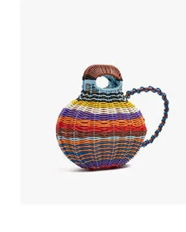 Multicolor vase handbag