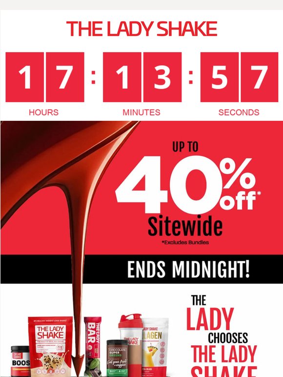 Only hours left: Up to 40% ⏰