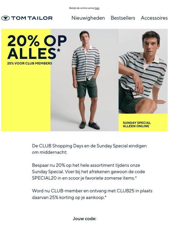 ⏰ Laatste kans: tot 25% korting tot middernacht