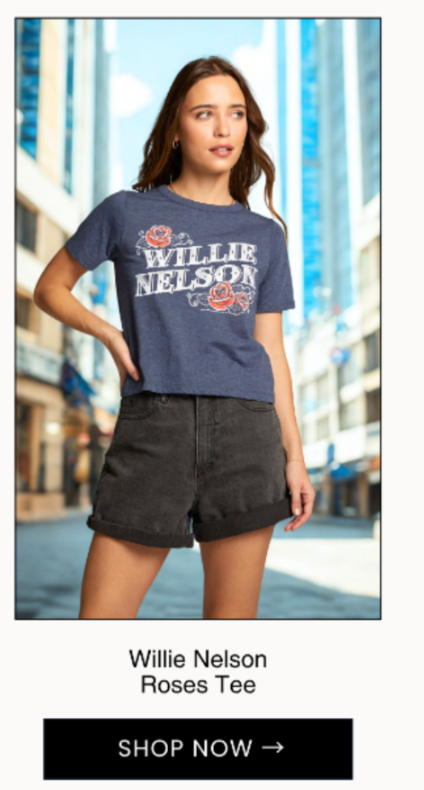 Willie Nelson Roses Tee