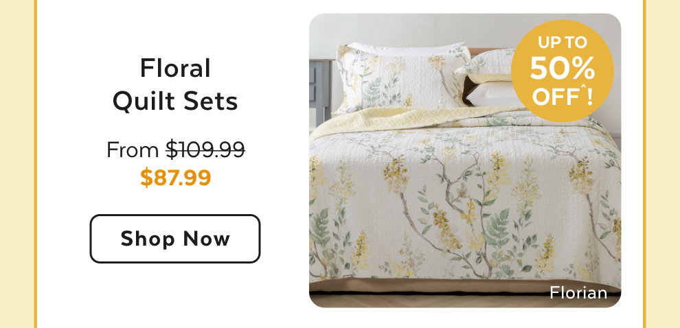 Floral Quilt Sets - Shop Now
