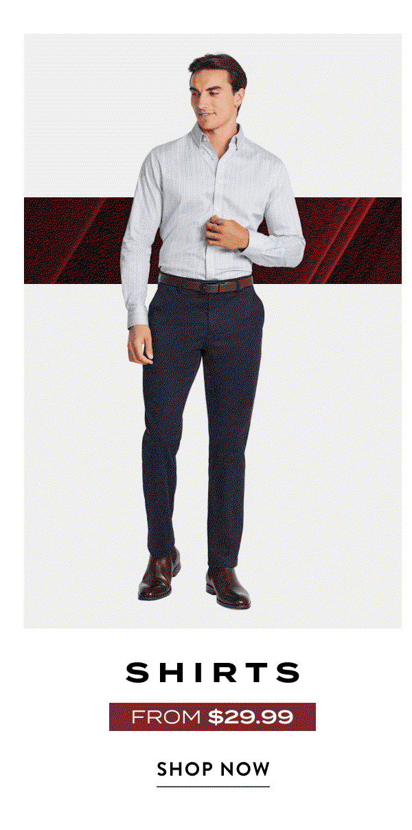 Shirts from $29.99