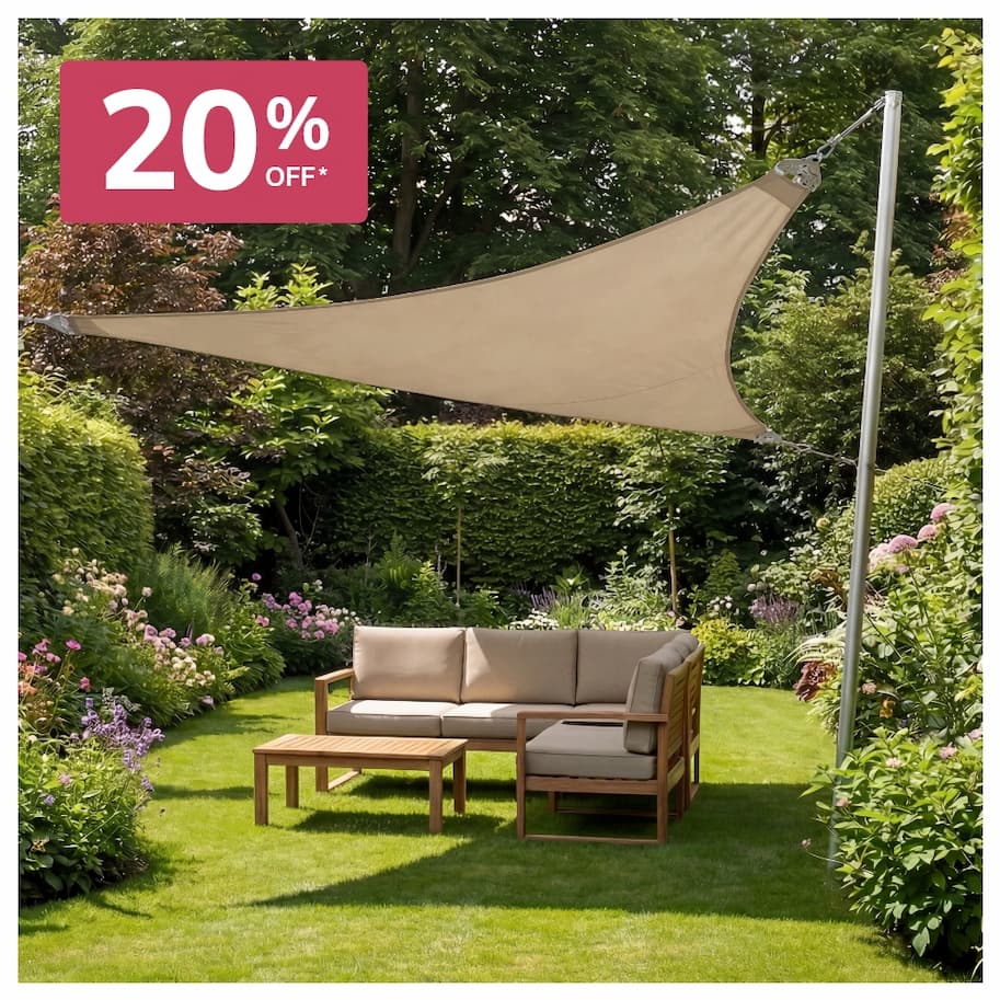 Pro Waterproof Ivory Sail Shade - Exclusively Kookaburra