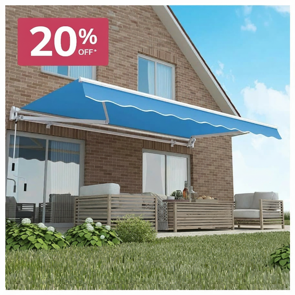 Budget Manual Awning Azure Blue