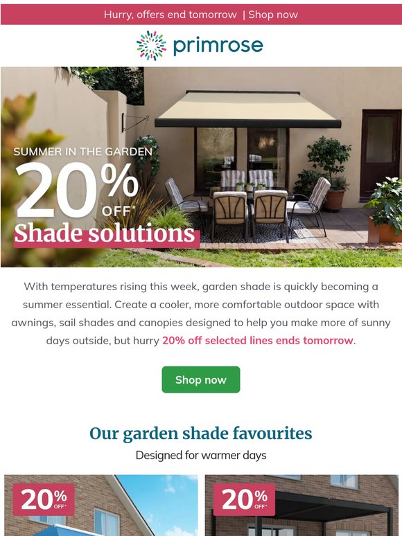 Beat the heat with 20% off 🌞