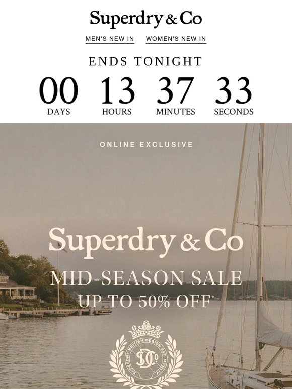 Sale Ends Tonight: Up to 50% Off