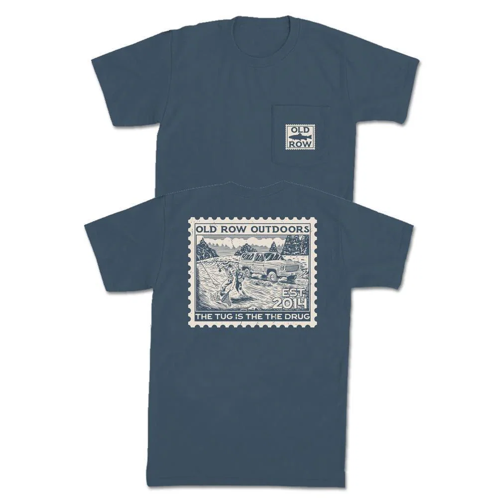 Image of The Tug Is The Drug Stamp Pocket Tee