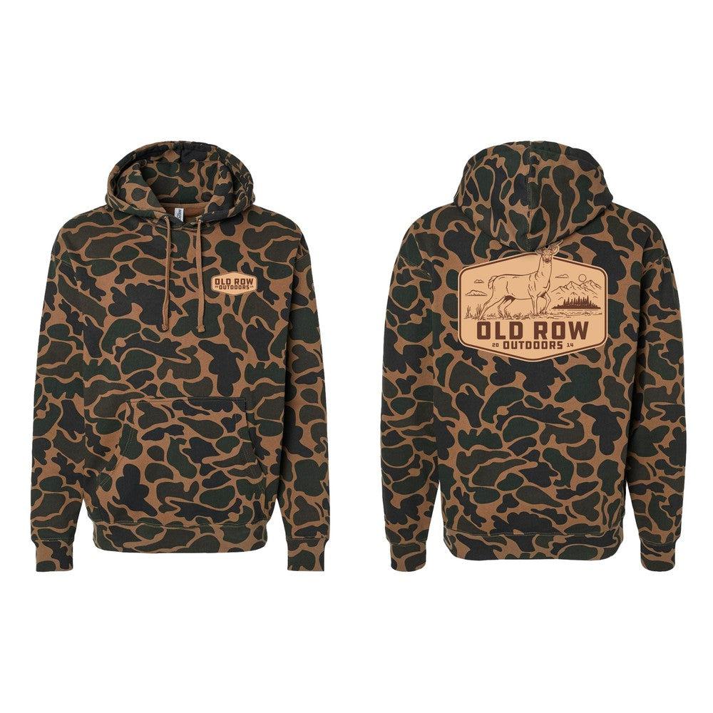 Image of Old Row Outdoors Deer Badge Camo Hoodie