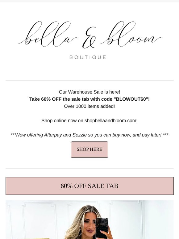 60% OFF BLOWOUT SALE!