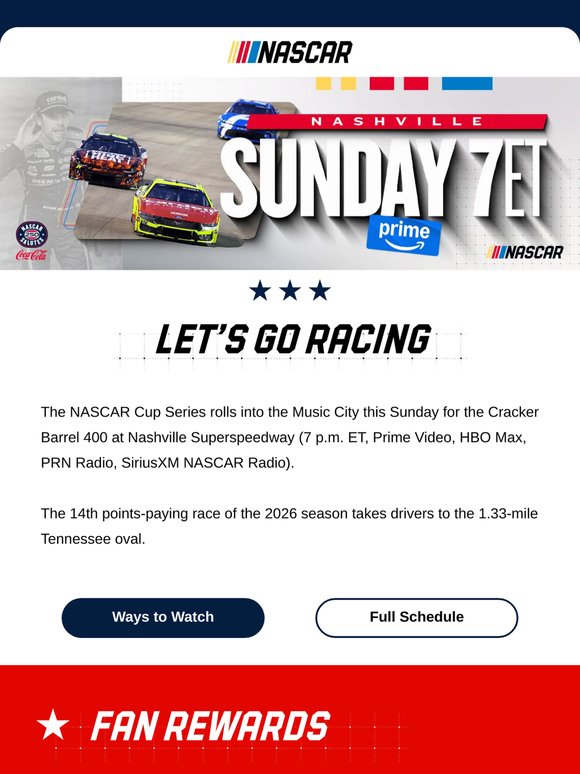 It's Race Day: Cracker Barrel 400 @ 7:00 PM ET