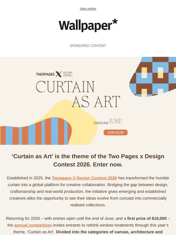 Curtains reimagined as art: a design competition