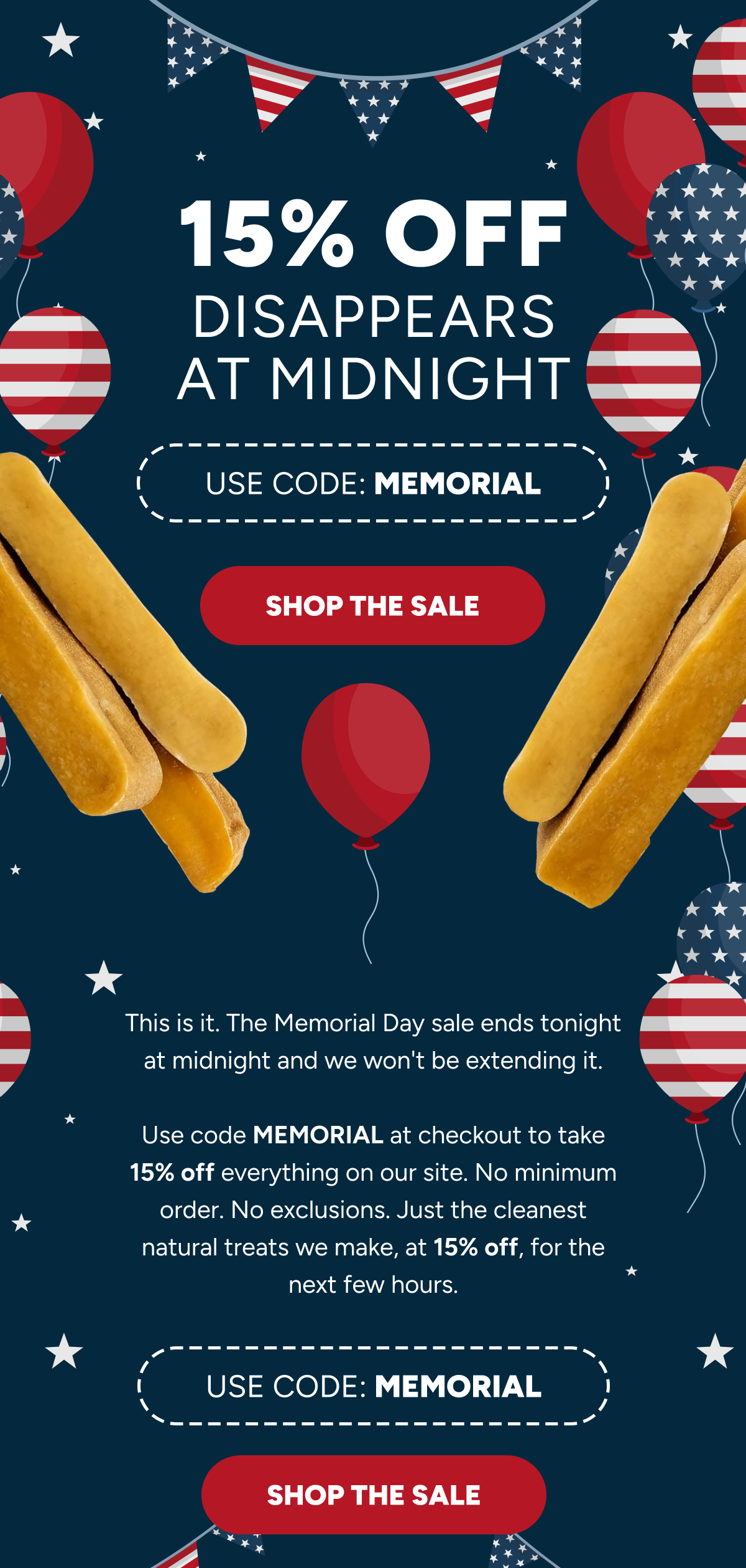15% Off Disappears At Midnight