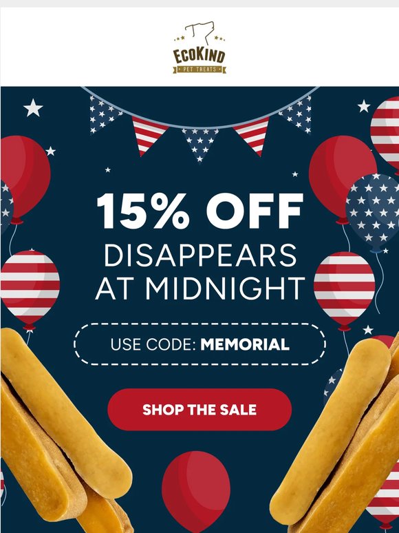 Final Hours. 15% Off. Don't Wait.