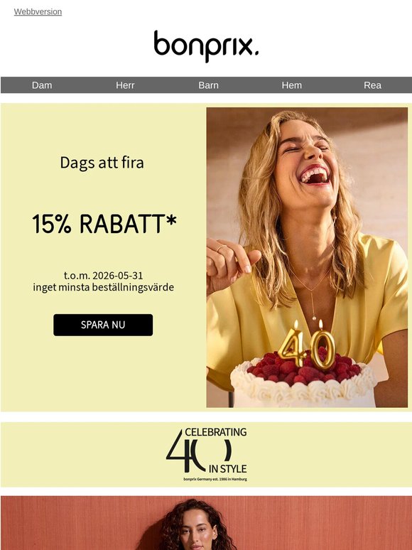 Har du redan fått 15 % rabatt idag?
