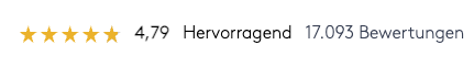 Bewertungen Trusted Shops - Hervorragend 4,79