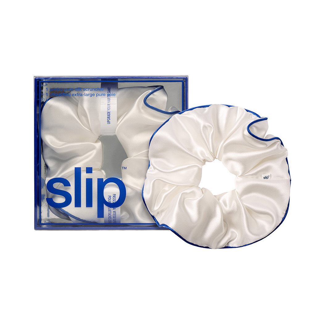 Pure Silk Jumbo Scrunchie - courtside
