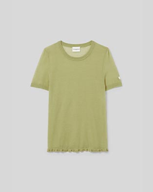 Top maille volants