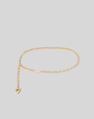 Ceinture chaîne torsadée coeur