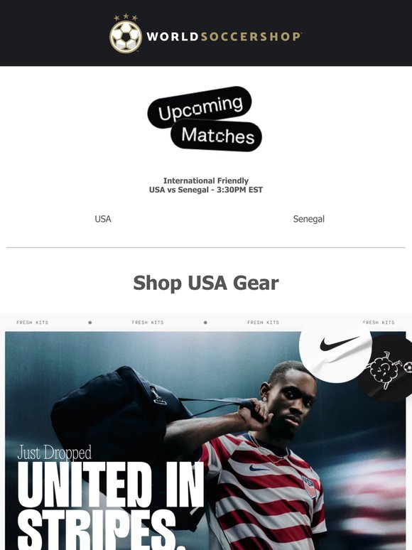 Red, white, and ready. Shop USA Gear 🇺🇸👕