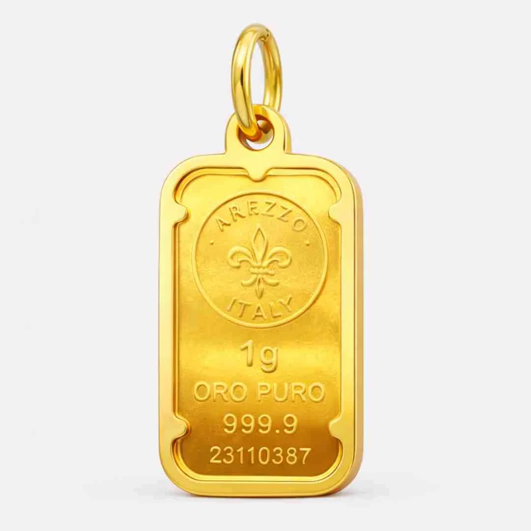 Image of Rachel Galley 24K Pure Gold Bullion (99.99% Gold Purity) Pendant with 9K Gold Frame