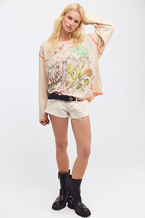 Magnolia Pearl Neon Bluebonnet Viggo Long Sleeve Tee