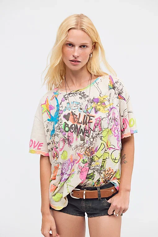 Magnolia Pearl Neon Bluebonnet Graffiti Tee
