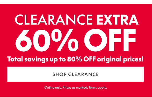 60% Off Clearance