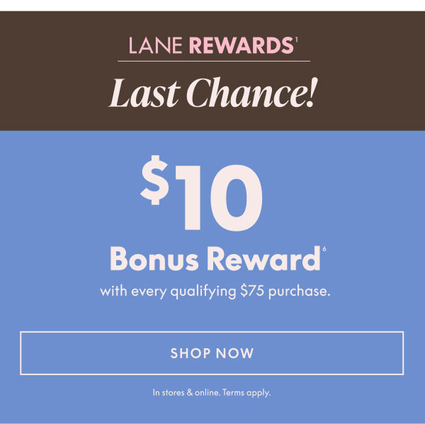 $10 Bonus Reward with a qualifying $75 purchase