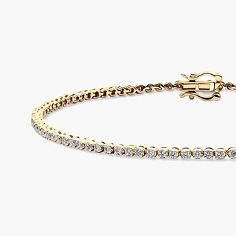 Lab Grown Diamond Tennis Bracelet in 14K Yellow Gold