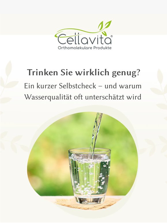 Trinken Sie genug? Machen Sie jetzt den Selbstcheck