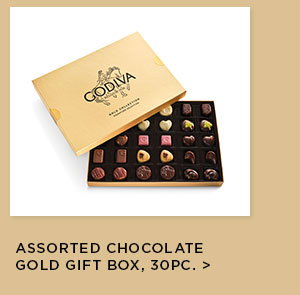 Assorted Chocolate Gold Gift Box, 30pc.