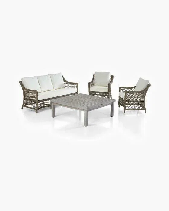 Marbella soffgrupp med Vintage kvadratiskt soffbord