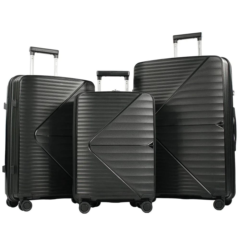 3-Piece Luggage Set – Hardside Suitcases with Spinner Wheels – Built-In TSA Lock – Lightweight Travel Set for Men & Women
