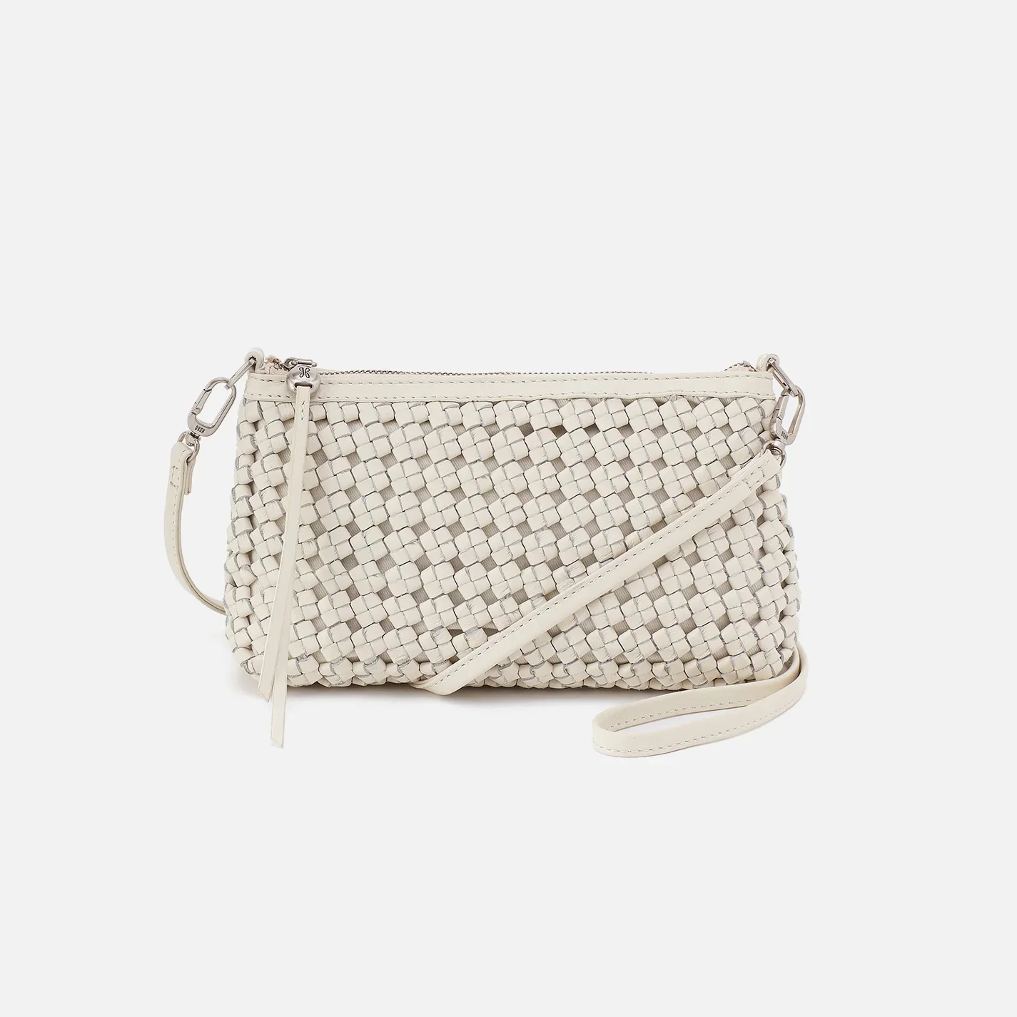 Image of Darcy Crossbody in Woven Leather - Whitecap