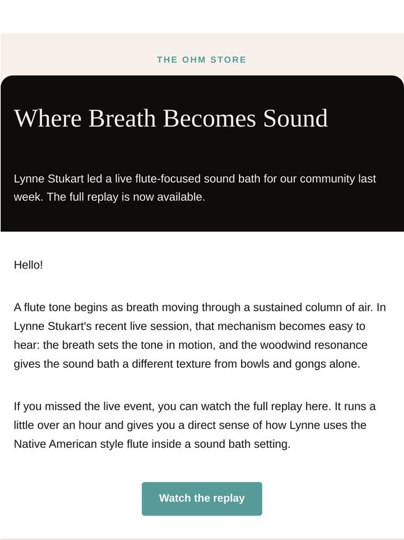 [Flute] Sound Bath Replay From Lynne Stukart