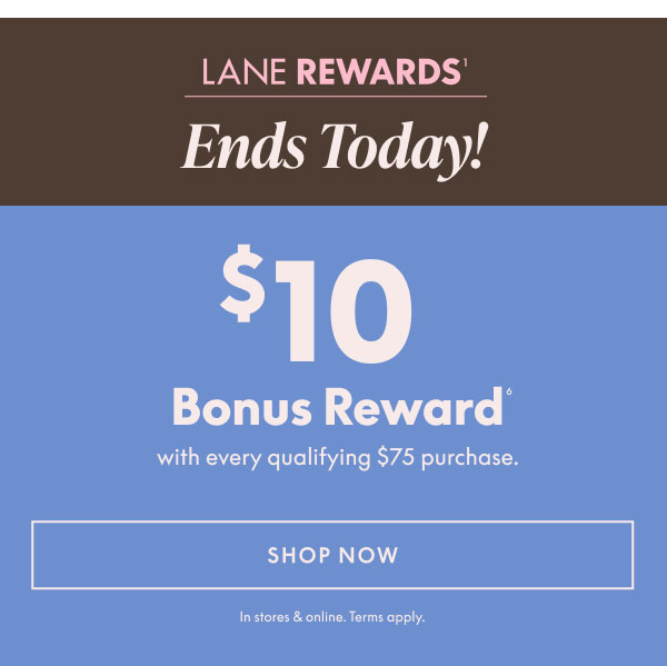 $10 Bonus Reward with a qualifying $75 purchase