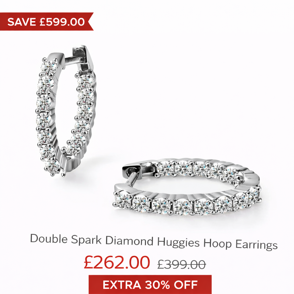 Versa Double Spark Lab Grown Diamond Huggies Hoop Earrings