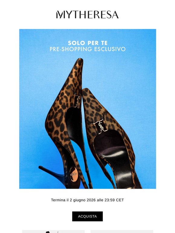 Pre-shopping esclusivo: Saint Laurent, Dolce&Gabbana, Tom Ford