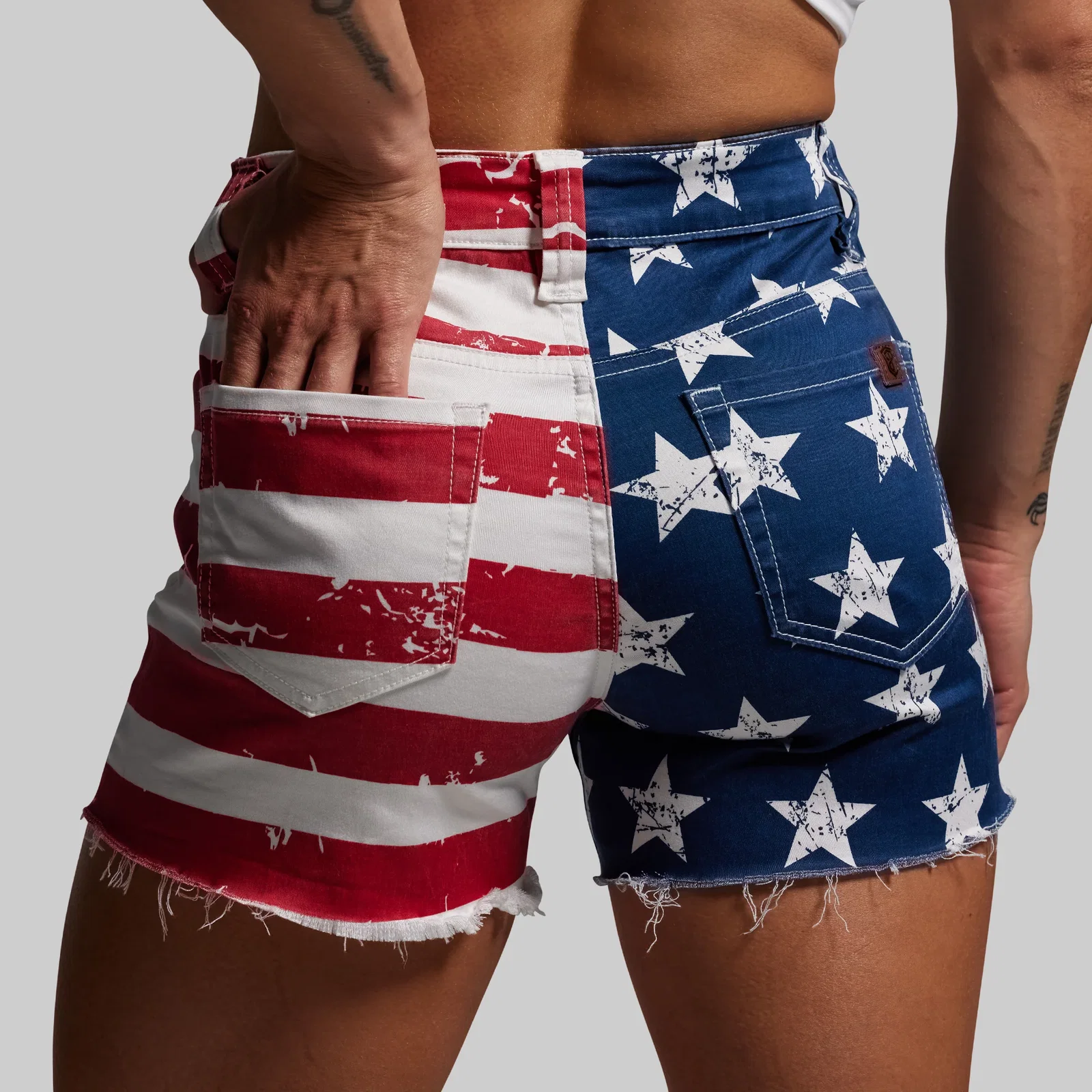 Image of FLEX Stretchy Jean Short (American Flag)