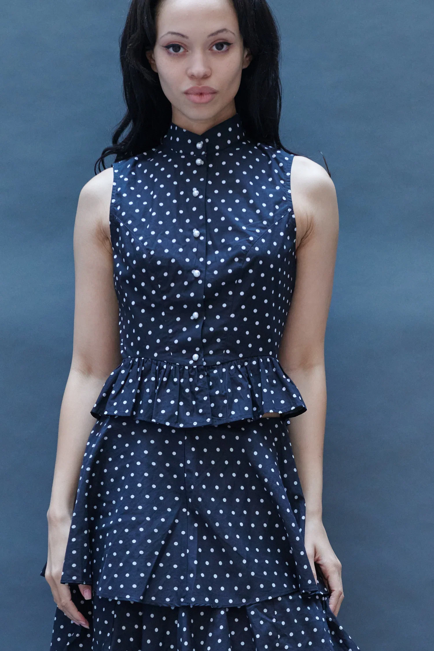 Image of Gia Blouse in Black Dots