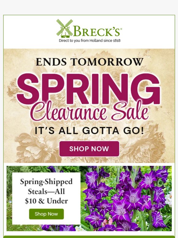 🪟 The Window Closes Tomorrow on Spring Planting Orders