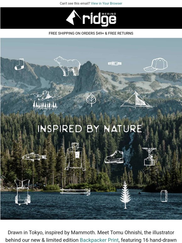 Inspired by Nature: Backpacker Print
